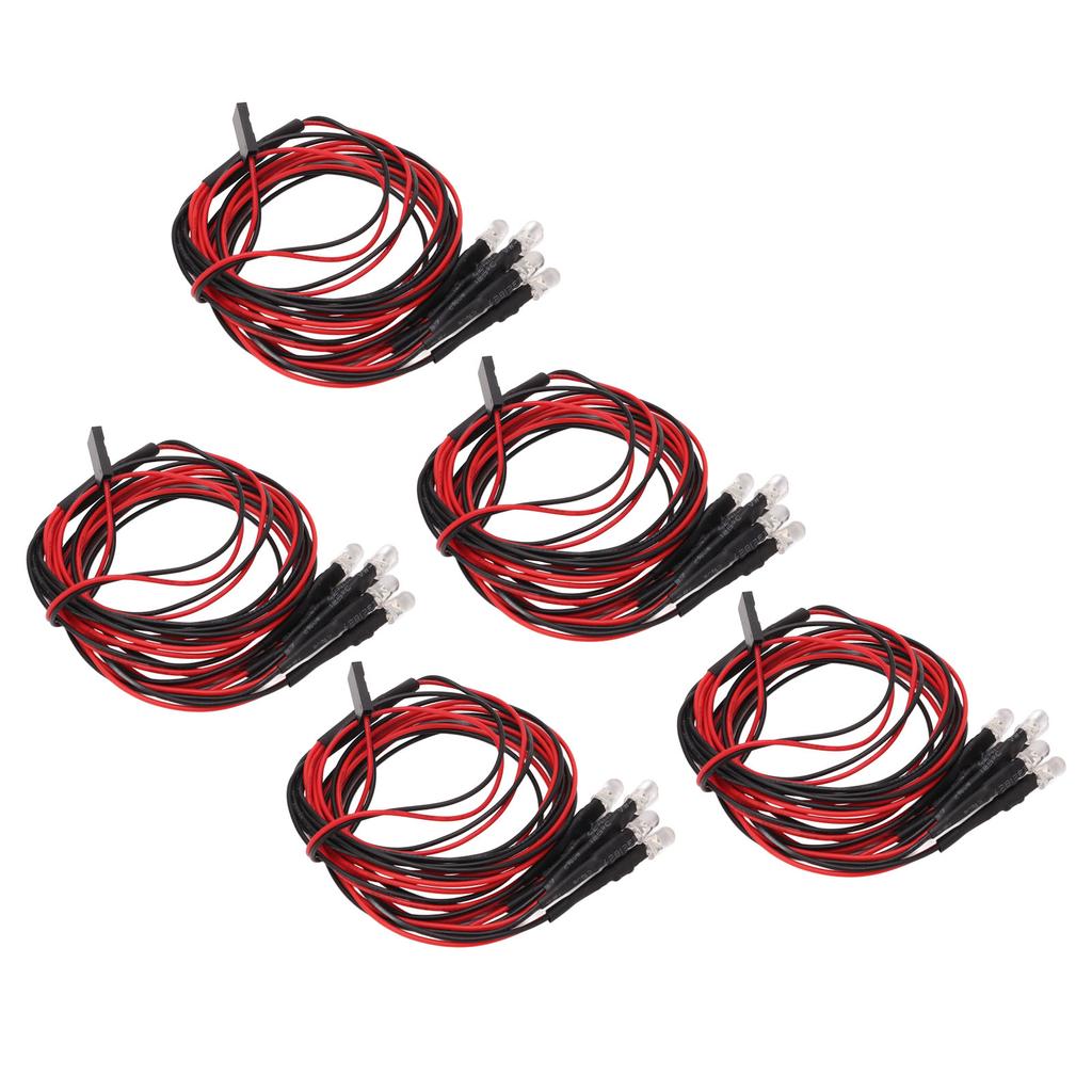 5Pcs RC Car LED Light Kit 24.8in 6LED Per Piece Durable Silicone Easy Operation 6Leds RC Car Light