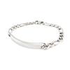 Les Trésors De Lily [J0992] - Silver 'Identity' Steel Curb Chain - 21 Cm 6 Mm