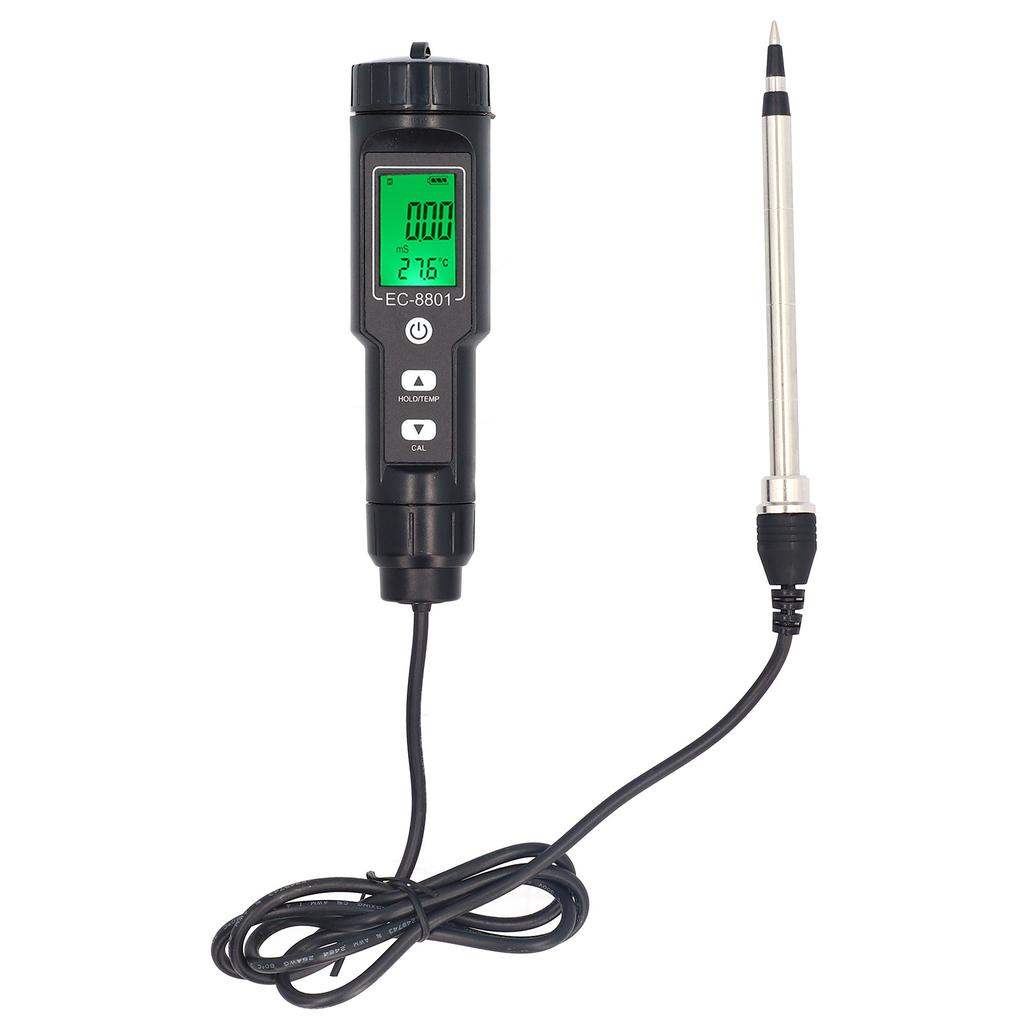 Тестер температуры почвы EC с подсветкой Портативный измеритель проводимости Гидропоника Сельское хозяйство