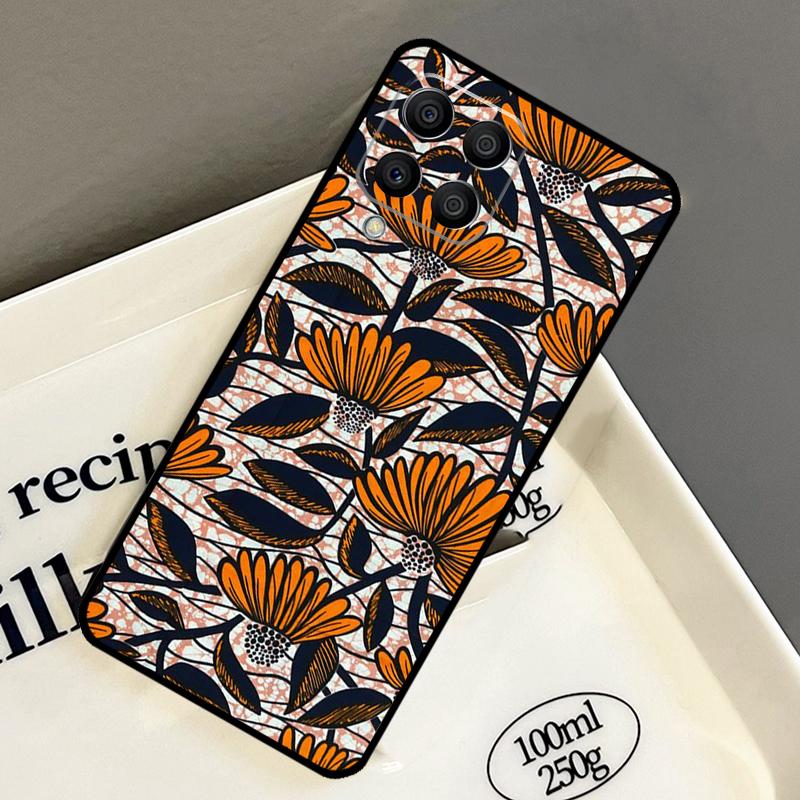African Style Fabric Print Case For Samsung Galaxy M15 M55 M12 M13 M14 M54 M23 M16 M11 M21 M31 M20 M34 M52 M32 M36 M56