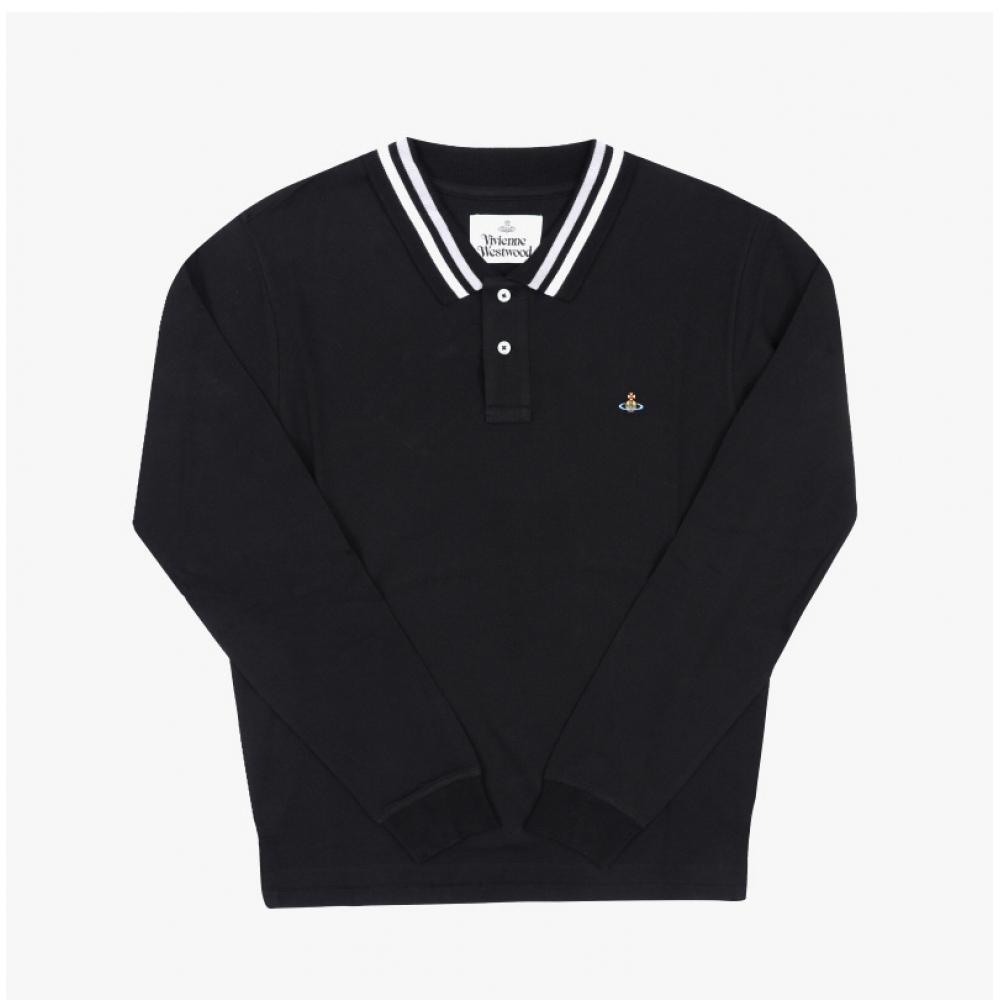 Vivienne WeSTwood Orb Logo ClaSSic Polo Men S Long Sleeve T ShirT 2h01000h J0009 N401