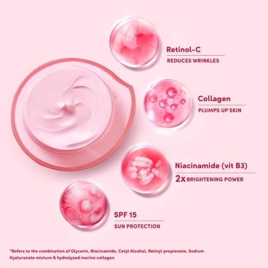 POND'S Дневной крем Age Miracle Youthful Glow с SPF 15 PA++, крем против старения, с 10% комплексом ретинола и коллагена B3, борется с дряблостью кожи, 50 г