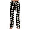 Adult Pajama Pants Sleepwear Casual Drawstring Elastic Waist Pants Comfortable Straight Yoga Loose Trousers