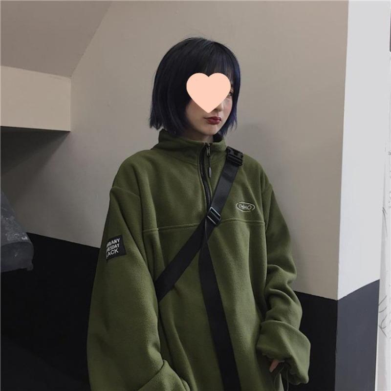 Осенне-зимний парный свитер для мужчин и женщин, ретро флисовый свободный bf флисовый топ, куртка, тренд