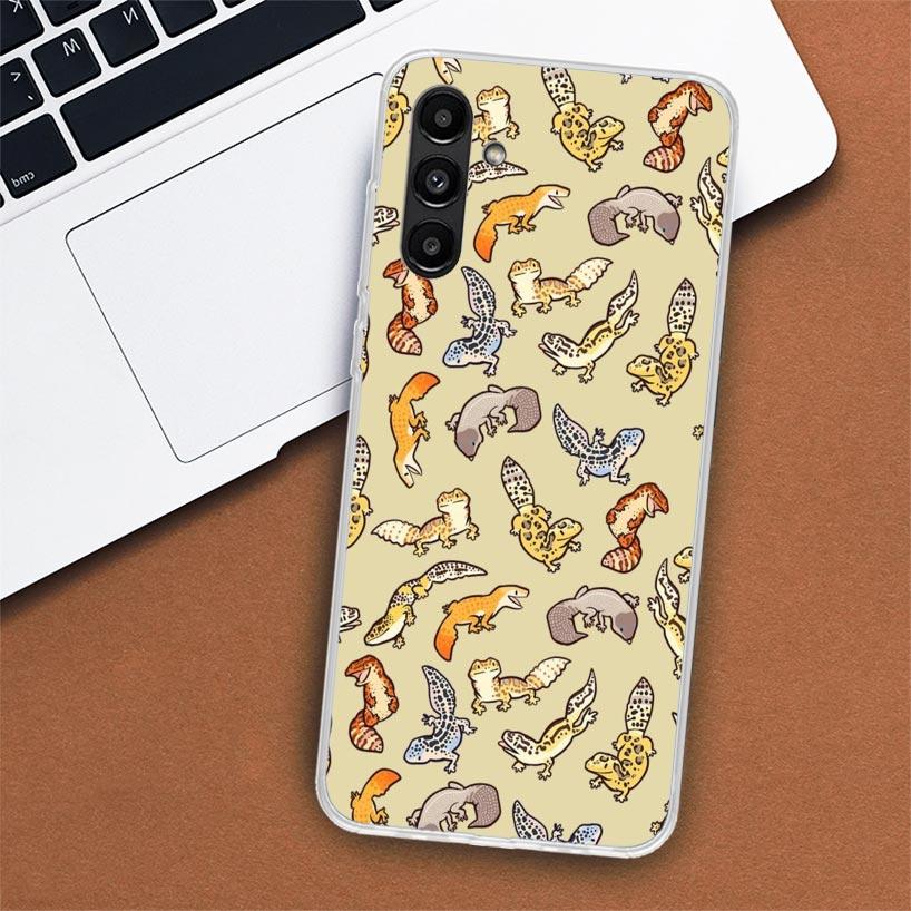 Lizards Geckos Phone Case For Samsung Galaxy A02S A12 A22 A32 A42 A52 A72 A51 A50S A71 A41 A31 A21S A70S A40 A30S A20E A10S A51