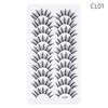 10 Pairs Natrual Long 3D Faux Mink Lash Full Strip Fake Eyelash Eye Makeup Tools  Eye Lash Extension