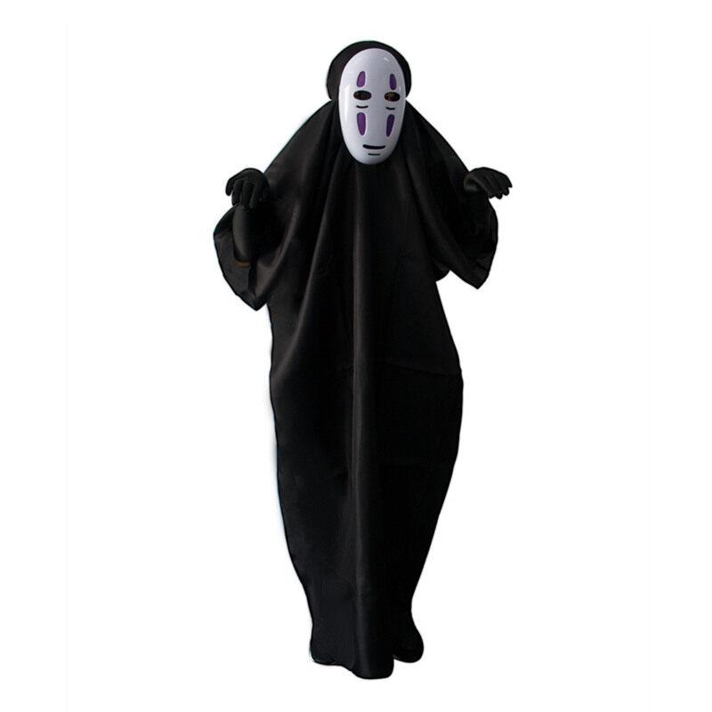 Взрослый Унесенные Призраками Костюм Безликого Человека Аниме Миядзаки Хаяо Костюмы Безликого Человека С Перчатками Дети Хэллоуин Одевание Реквизит