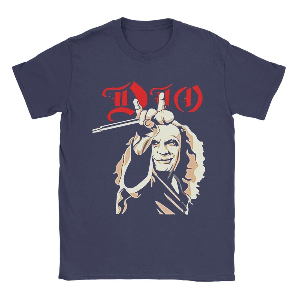 DIO Рок-группа Хлопковая футболка для мужчин Лето Классические футболки Круглый вырез Футболки Харадзюку Дизайн оверсайз Топы