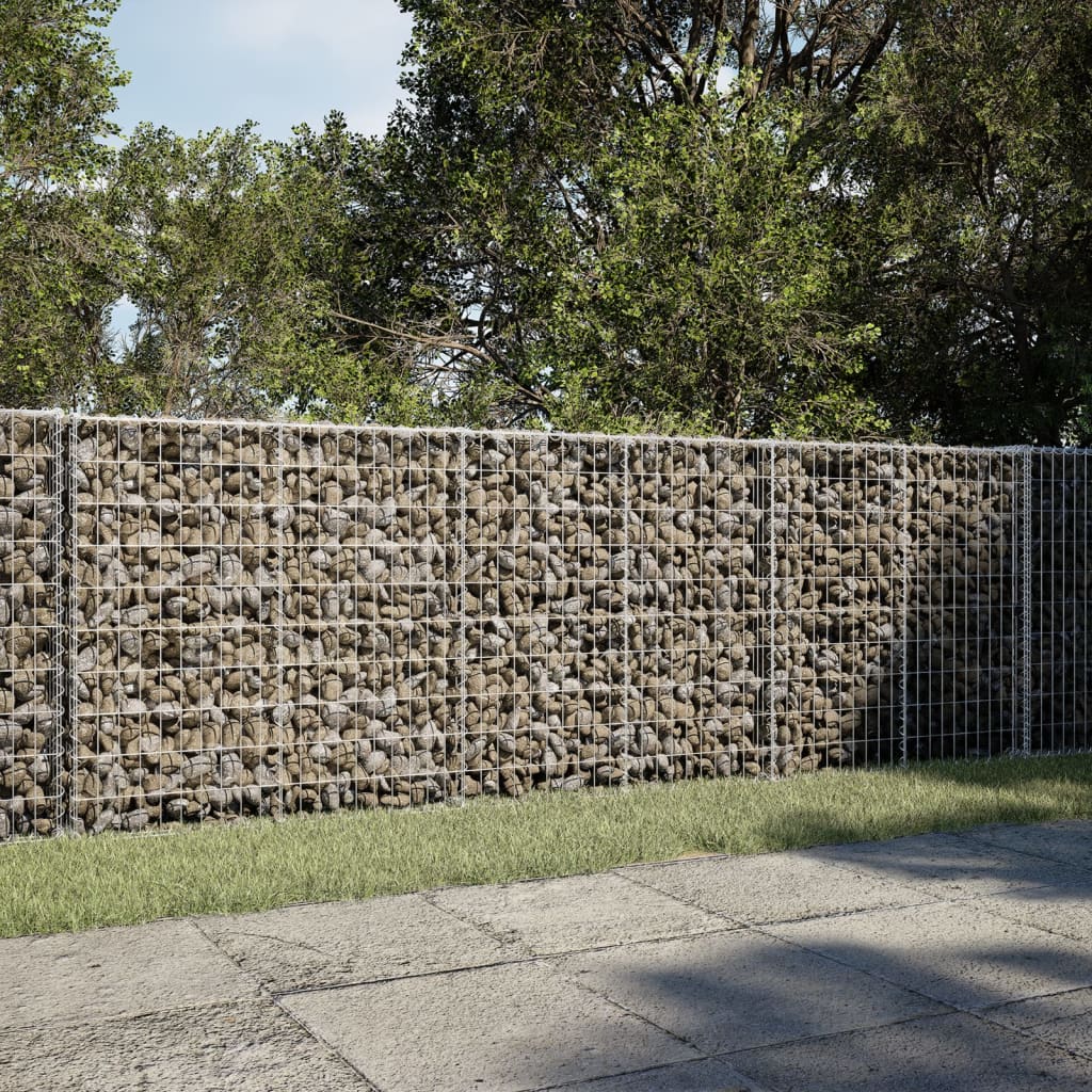 Gabion with Lid 300 x 50 x 100 cm Galvanized Iron