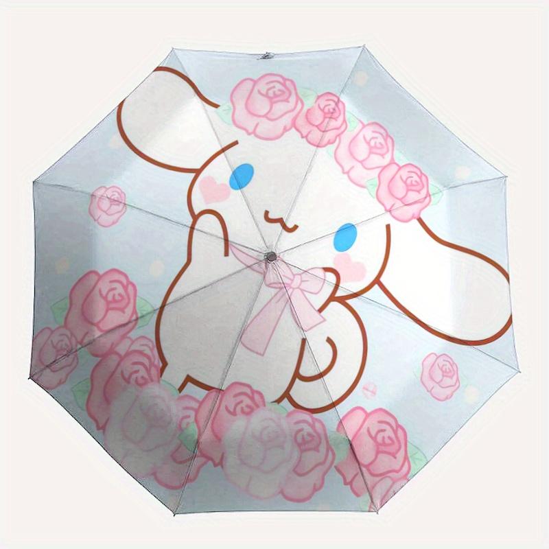 1pc Adorable Cinnamoroll Automatic Open/CloseUmbrella-CuteUmbrella with Cute Design, Portable 3-Fold Compact Umbrella for Men & Women, Valentine's Day
