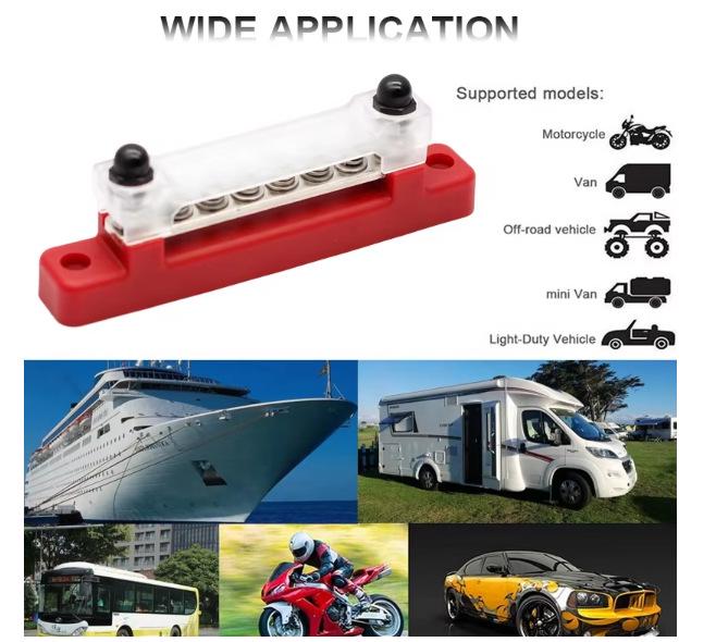 Шина 150А 10-контактная для высоких токов с клеммами для автомобиля, дома на колесах, яхты