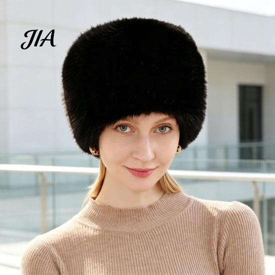 Повседневная шапка для женщин, пушистая без полей, теплая из искусственного меха, однотонная, зимняя, для ушанки, плюшевая, пушистая, ведро, для холодной погоды, стильная