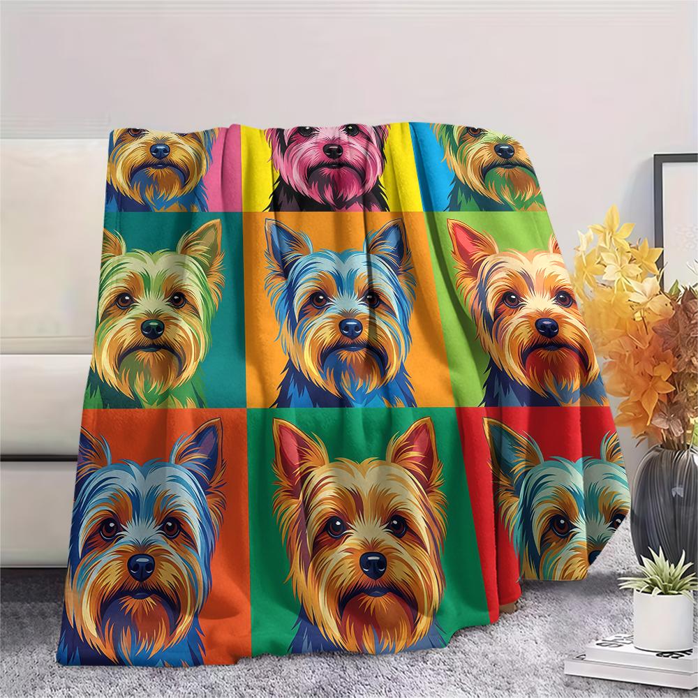 Colorful nine grid cat dog Print Flannel Blanket,High quality Comfortable for All Seasons,Home Decor,Warmth and Comfort,Perfect for Christmas Gifts