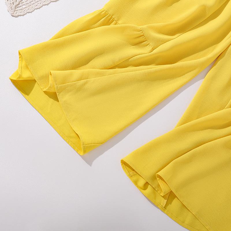 Костюм для девочки 7-12 лет, новый весенне-летний костюм для детей среднего и большого возраста, комплект из двух предметов: топ с короткими рукавами и брюки