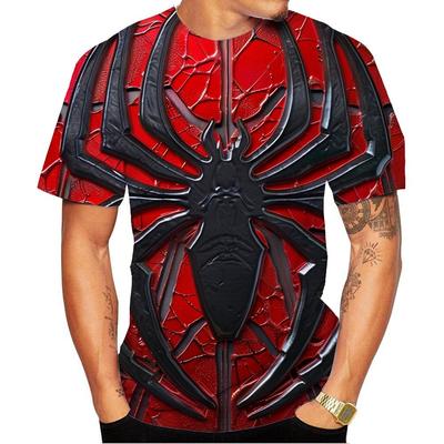 Новая модная мужская и женская футболка с круглым вырезом и принтом 3D HD Spider в уличном стиле унисекс, модная детская футболка 100-6XL