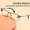 Retro Half Frame Eyebrow Glasses New High-end Anti Blue Light Reading Glasses for Men High-definition Resin Eyeglasses