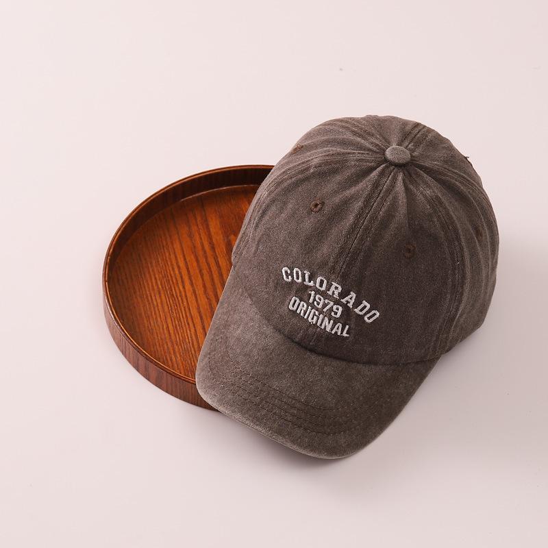 Embroidery Letter Children Baseball Cap Fashion Retro Kids Duck Tongue Hat 2-8Year Boys Girls Duckbill Caps Outdoor Baby Visors