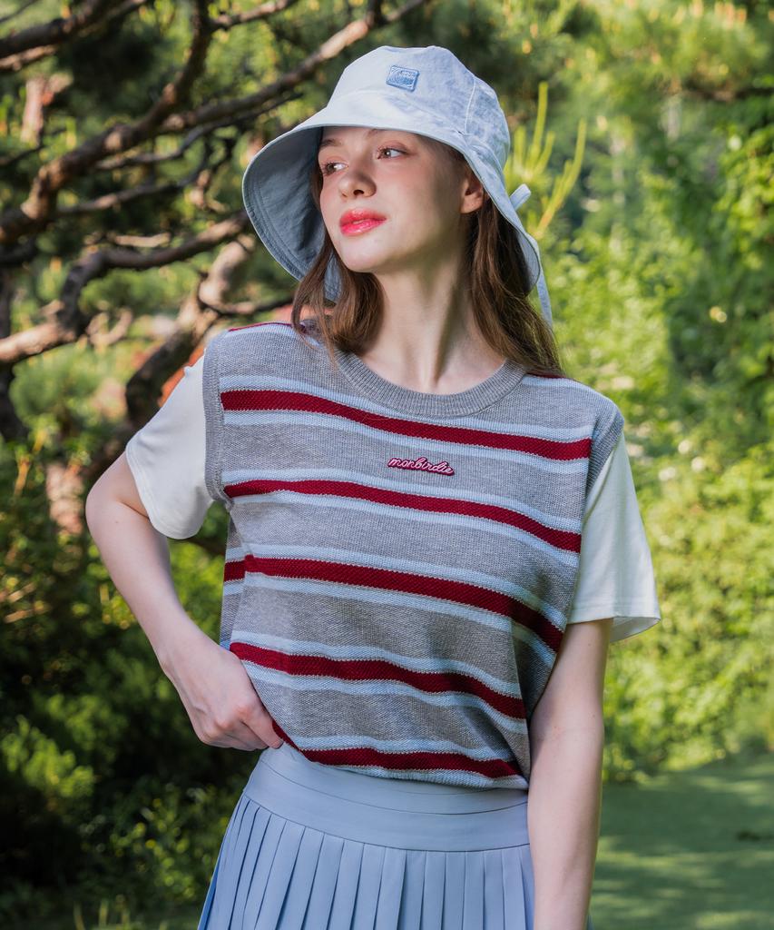 MONBIRDIE GOLF Comma Layered Knit Grey