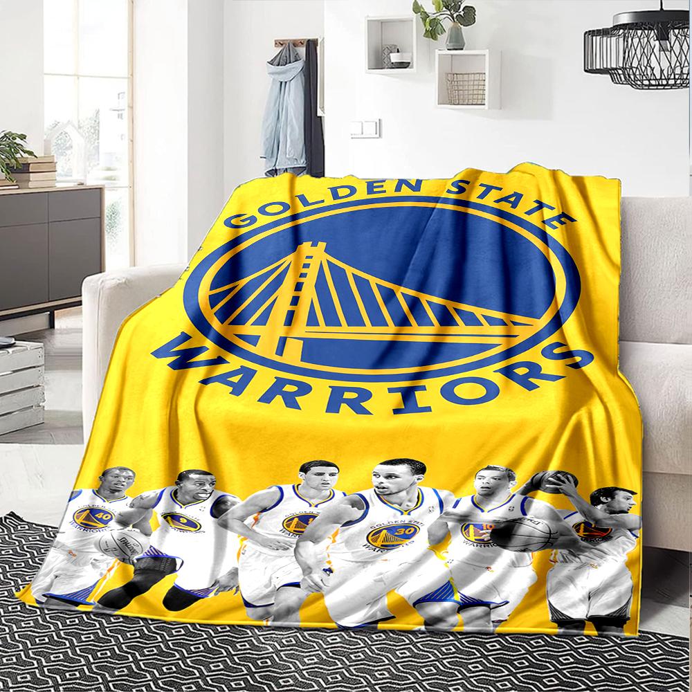 1pc Blanket - Golden State Warriors logo Print Design,Lightweight Blanket for Sofa,Bed- Soft &Warm,Gift for All Seasons