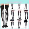 Hengzhou Halloween Skeleton Ghost Thigh-high Stockings Ultra-thin Breathable Sweat-absorbent