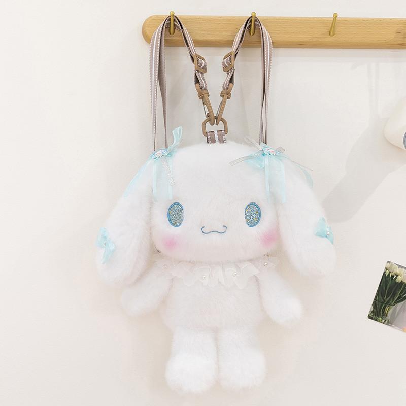 Childrens Cute Cartoon Shoulder Bag Water Crystal Plush With Mini Animal Design For Casual Use