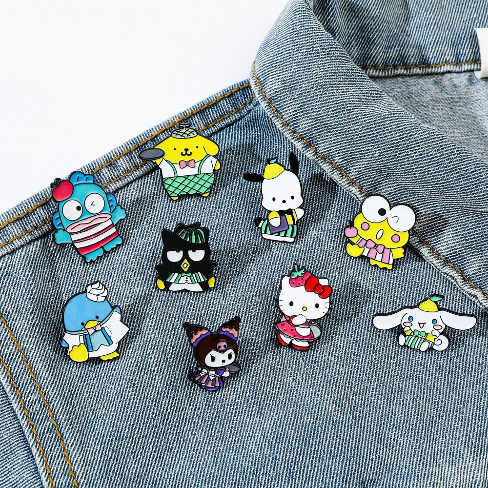 Милый Творческий Персонаж Sanrio Металлический Значок Пудинг Собака Куроми Сплав Брошь Масляная Капля Аксессуары