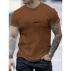 Casual Men's T-Shirt Summer Paris Pattern Short Sleeved T-Shirt 3d Word Printed Tops Slim Fit Men's Clothing Oversized T-Shirt