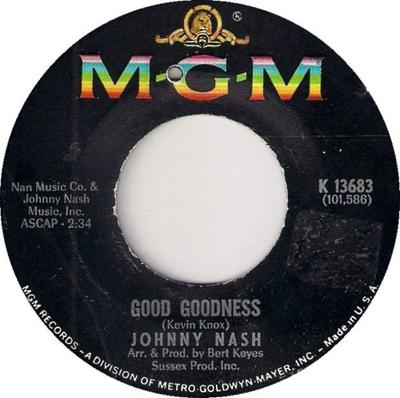 7-дюймовая пластинка JOHNNY NASH - Good Goodness K13683 MGM 1967 США Soul/Funk Б/у