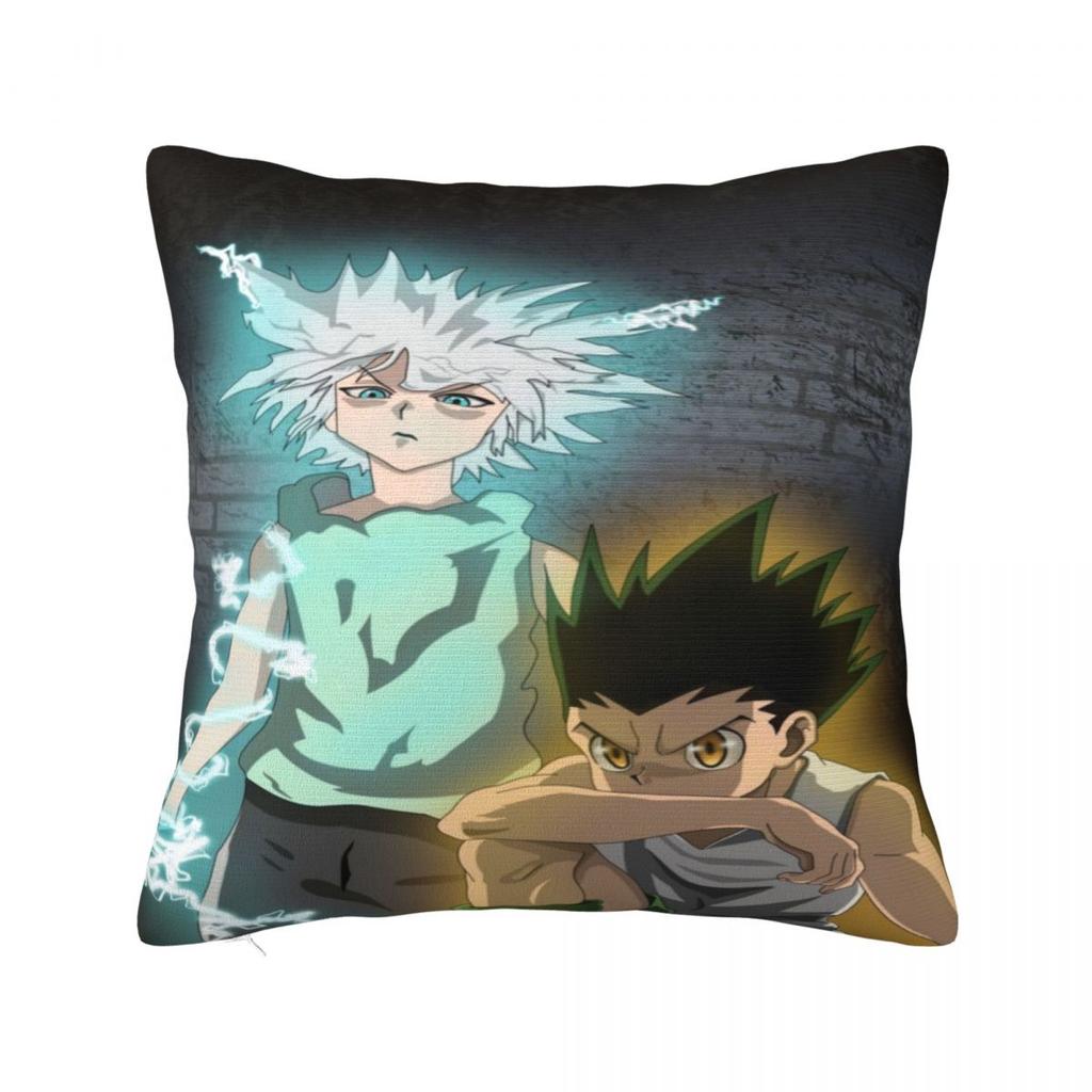 Y2K Bed Hxh Gon And Killua Hunterdecor Pillowcase Stuff Pillow Covers Zippered Multiple Sizes