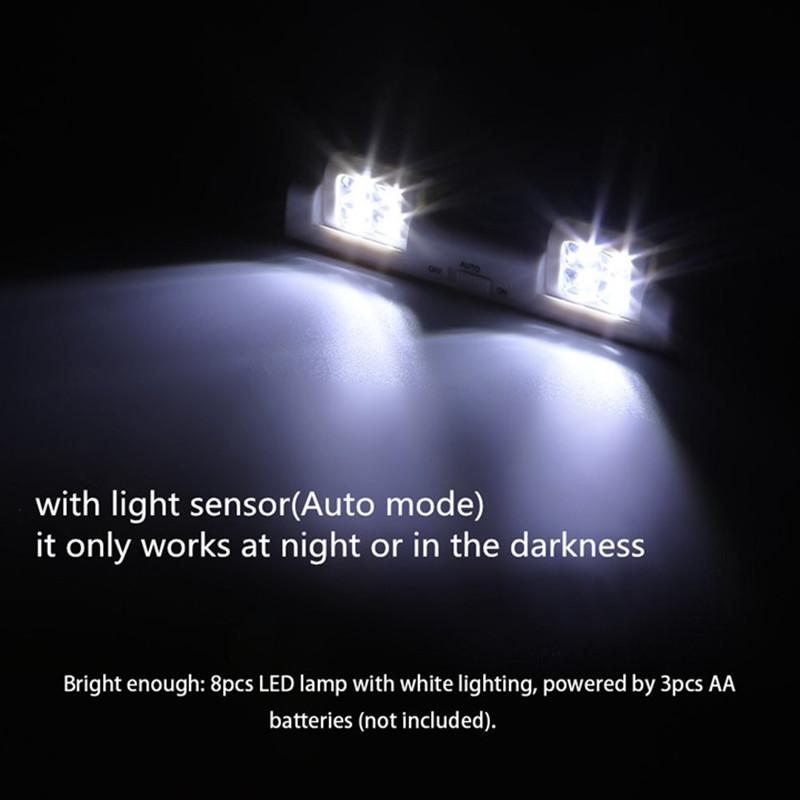 90 градусов 8 светодиодный светильник под шкафом PIR датчик движения свет шкаф шкаф кухонная лампа ночник питание от батареи