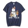 Аниме ONE PIECE Луффи Harajuku Футболка Мужская Каваи Манга Графический Летняя футболка Негабаритных с короткими рукавами Мультфильм Хлопковые футболки Унисекс Уличная одежда