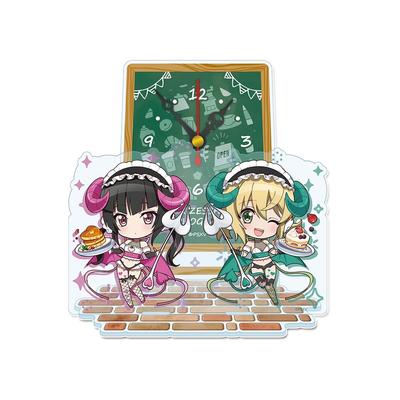 Сезонные растения Senki Zessho Symphogear XV Petitchoco Мини акриловые настольные часы Ширабе Акацуки Официантка-маленький дьяволенок 120 мм x 120 мм Акрил [Цукуёми]