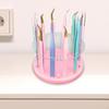 12 Slots Tweezers Shelf Holder, Acrylic Eyelash Extension Tools Storage Holder for Nail Salon,