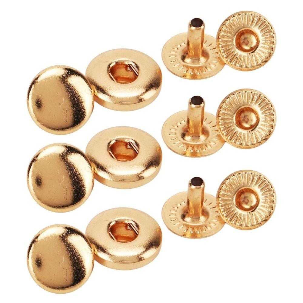 200set Rounded Sewing Leather Snaps 8mm Size Metal Snap Fasteners Leather Craft DIY