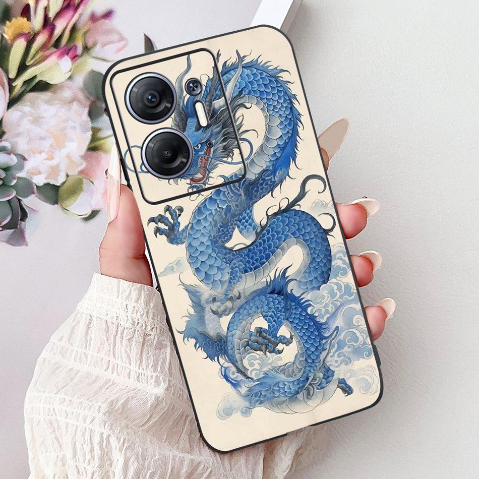 For Infinix Hot 30 5G Elegant Butterfly Cat Printed Phone Case For Infinix Hot30 5G X6832 Black Silicone Soft TPU Cases Bumpers