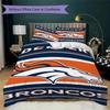 Denver Broncos Pattern Bedding uilt Set uilt Cover Pillowcase Home Decoration Birthday Gift (1*duvet cover + 2*pillowcase without core)