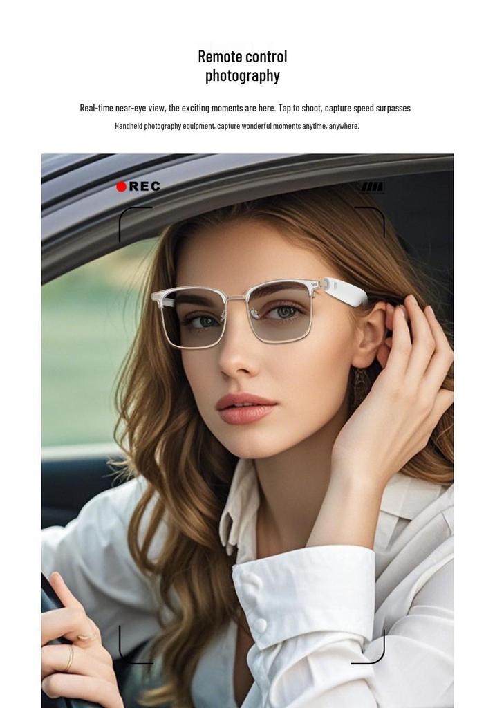 Smart AI Bluetooth Glasses GS13: Photochromic Metal Fashion with High-End Translation Features