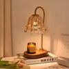 Винтажная настольная лампа, стеклянное украшение для атмосферы, настольный светильник с ароматическим воском, ручка GU10, регулируемый нагрев, светильники для ароматерапии