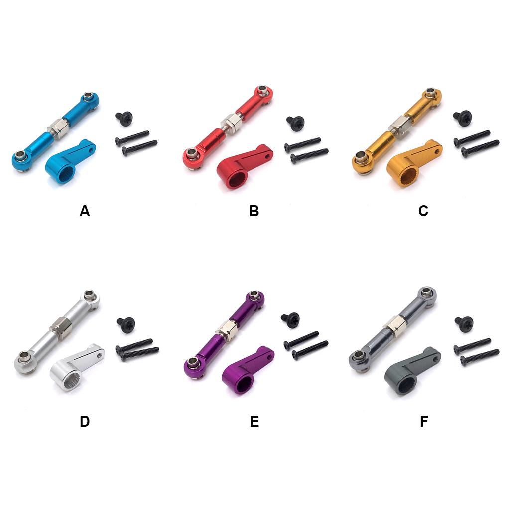 Metal Servo Arm Car Linkage Link Rod Crawler Auto Upgrade Spare Parts Modified Set Supplies Replacement for 144010 144001