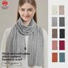 Women's Extra-Long Thick Knitted Scarf: High-End, Versatile, Warm, Cold-Proof, Solid Color Shawl for Winter Neck Protection