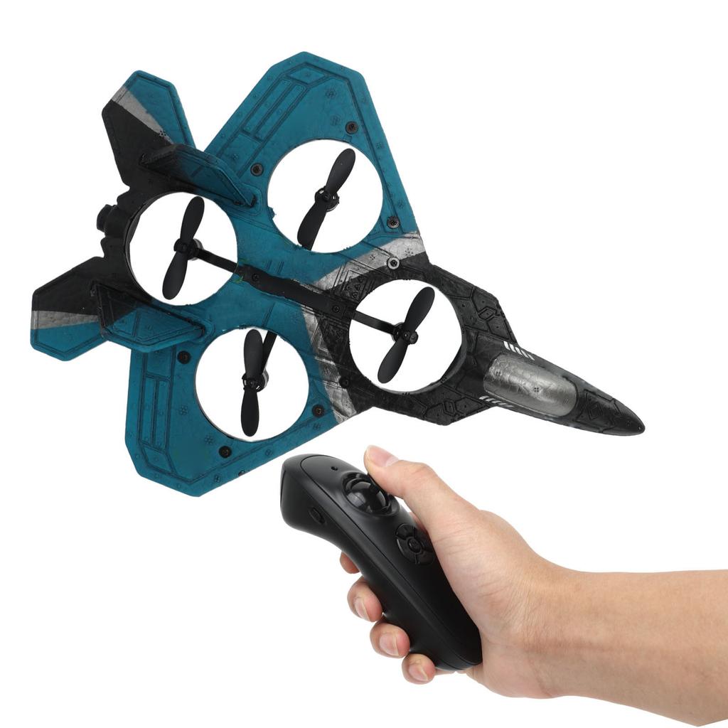 2,4 ГГц Детская радиоуправляемая модель планера Светодиодная подсветка Стабильный полет Самолет на радиоуправлении Игрушка с пропеллером Синий 3 батарейки