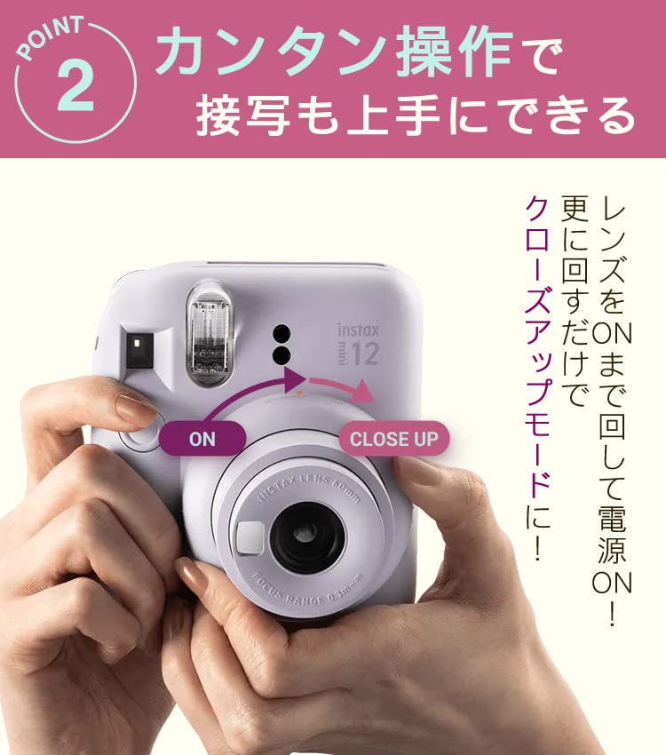 Мгновенная камера Instax Mini 12 с подарочной упаковкой, 20 пленками, оригинальным чехлом, альбомом Instax и декоративной ручкой (розовый)