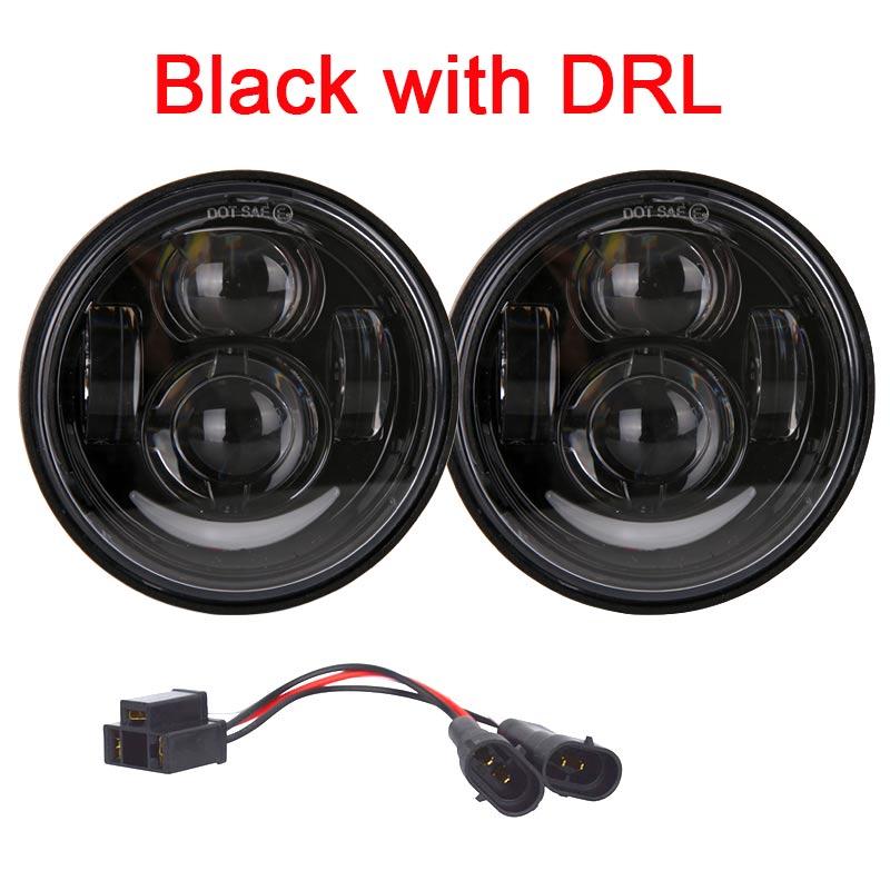 2 шт. 5-дюймовая светодиодная фара Fat Bob для мотоцикла Harley для Harley Dyna Fat Bob двойная фара двойные светодиодные фары с ДХО