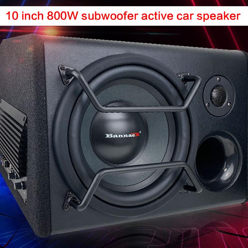 800W 10 Inch Super Subwoofer with Tweeter Car Audio Fever DIY Car Truck 12V 24V High Power Speaker Active Speaker Modification