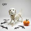 Dark Fun Haunted House Props Skull Puppy Resin Figurine, Halloween Retro Skeleton Dog Statue, Durable Synthetic Crafts Gothic Desktop Ornament