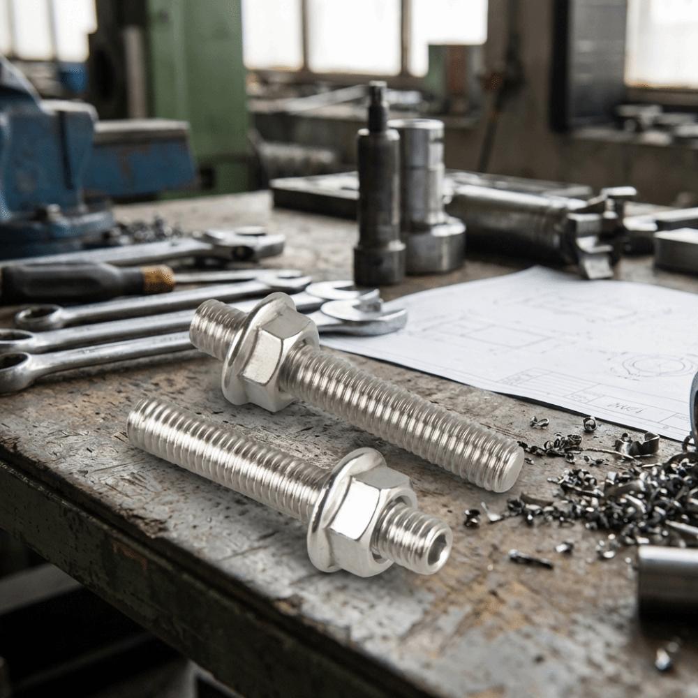 Stainless Steel Exhaust Manifold Bolt Heavy Duty Automotive Exhaust Parts Exhaust System Repair