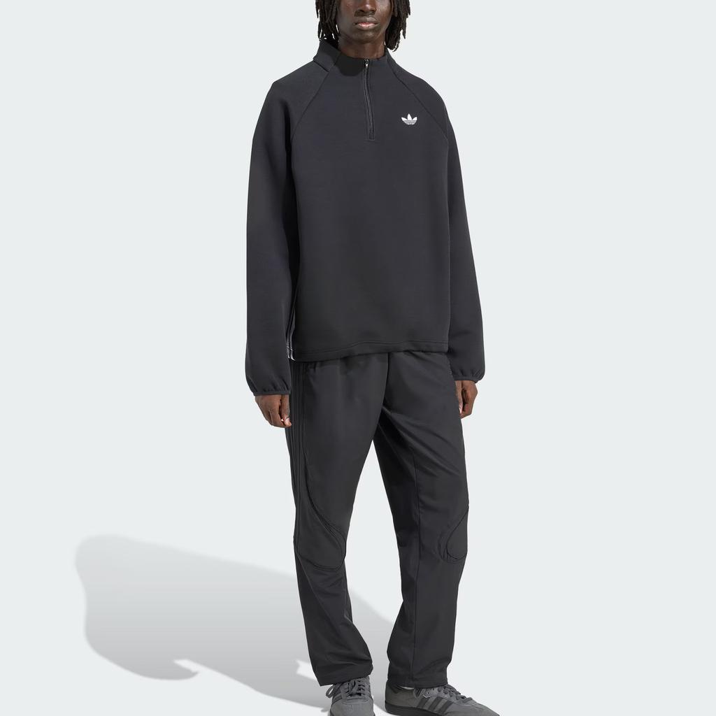 Adidas Originals Adicolor Spacer Drill Top Loose Funnel Neck Pullover Long Sleeve Sweatshirt Men Tops JW5958