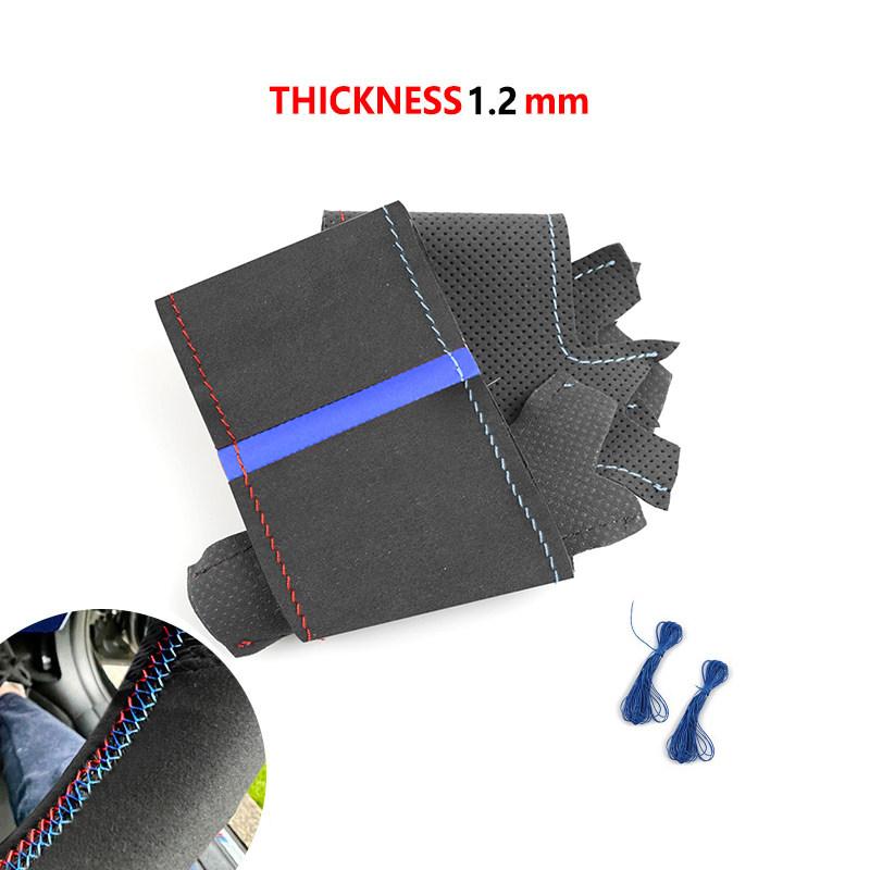 Замшевый кожаный чехол на руль автомобиля для BMW M Sport 1 3 серии E81 E82 E87 E88 M3 E90 E92 E93 2008-2013 X1 E84 2011