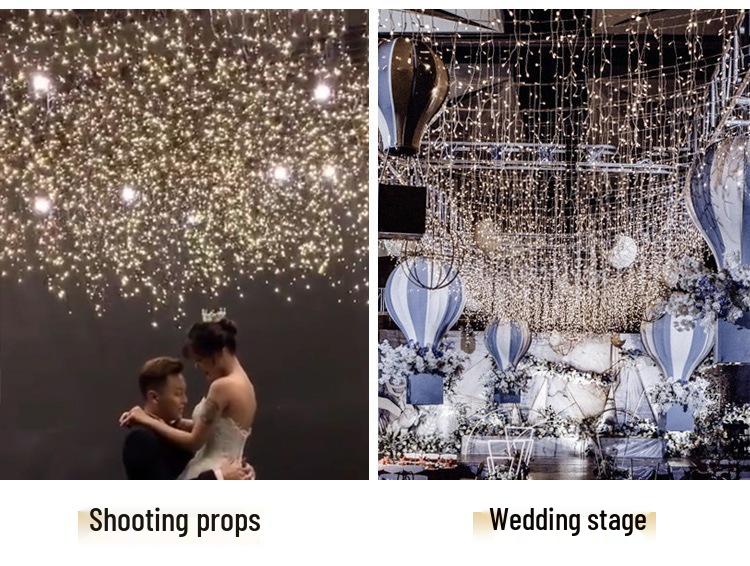 Водонепроницаемая светодиодная гирлянда-бахрома - Уличная декоративная мигающая гирлянда для Рождества и эффектов водопада