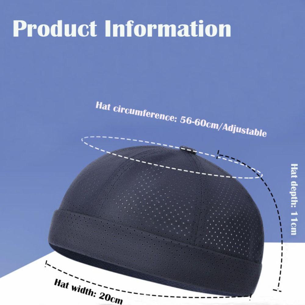 Quick Drying Mesh Hat Adjustable Landlord Hat Fashion Skullcap Unisex